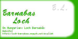 barnabas loch business card