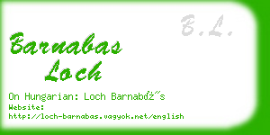 barnabas loch business card